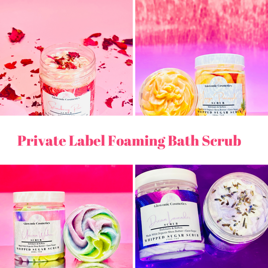 Private Label Foaming Sugar Body Scrub (8oz)