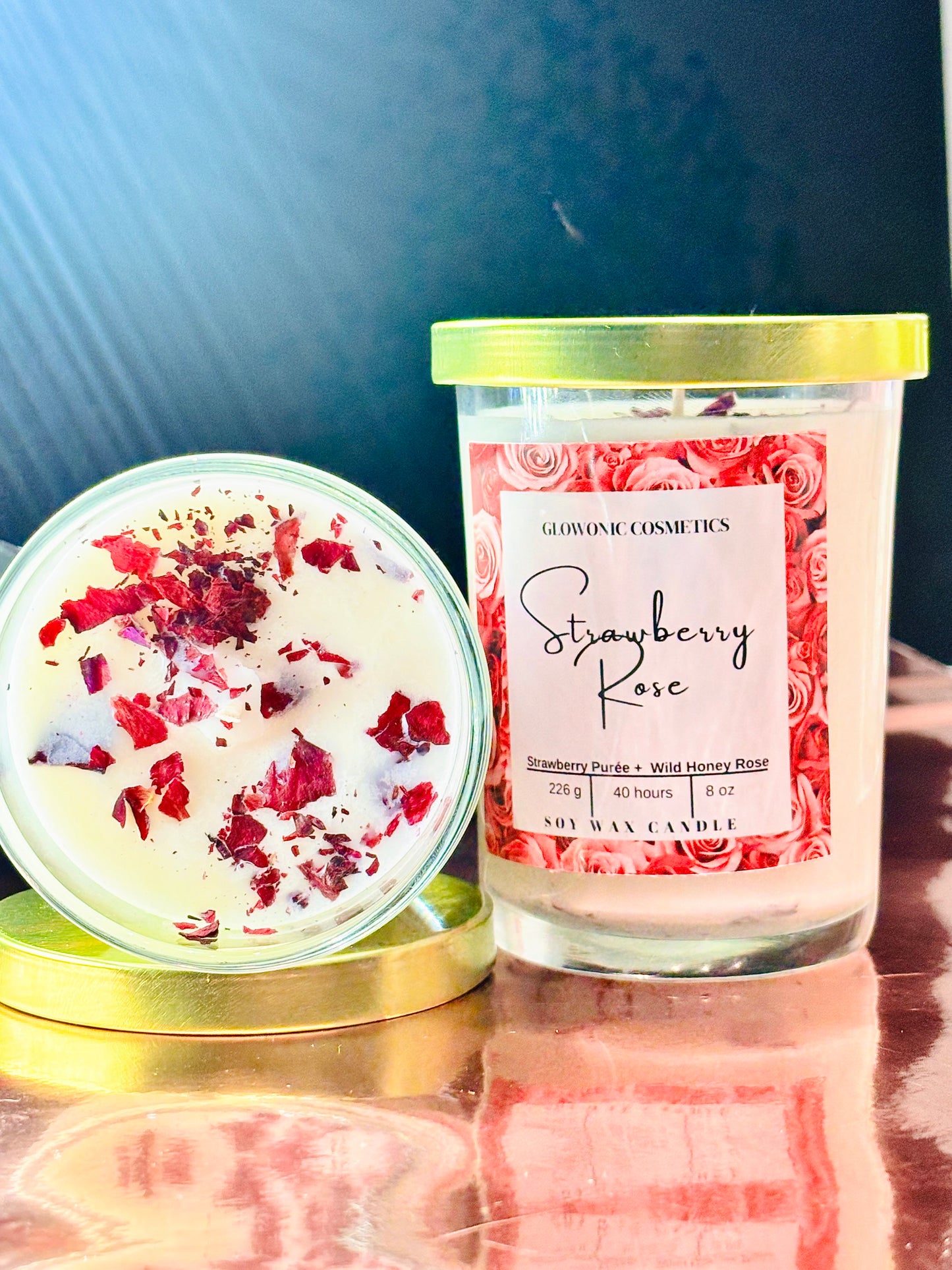 Strawberry Rose Soy Candle